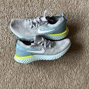 Nike Gray and Teal Athletic Sneakers